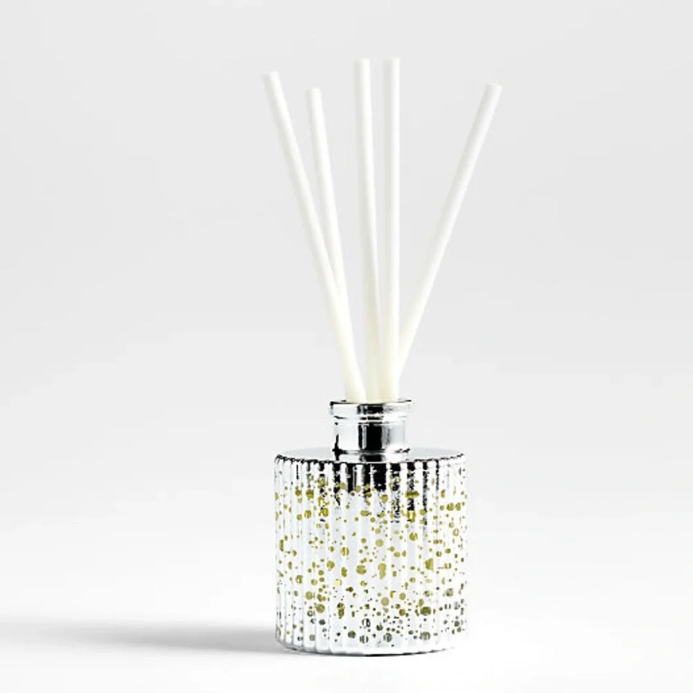 New! Crate&Barrel Luxurious Alpine Silver and White Diffuser